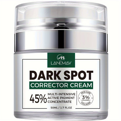 Crema correctora de manchas oscuras para el rostro de 50 ml, cuidado rejuvenecedor para todo tipo de piel, mejora el tono de piel en mujeres y hombres con escualano vegetal.