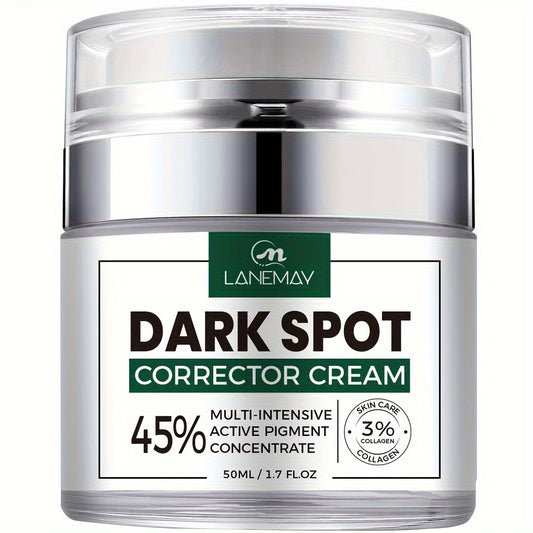 Crema correctora de manchas oscuras para el rostro de 50 ml, cuidado rejuvenecedor para todo tipo de piel, mejora el tono de piel en mujeres y hombres con escualano vegetal.