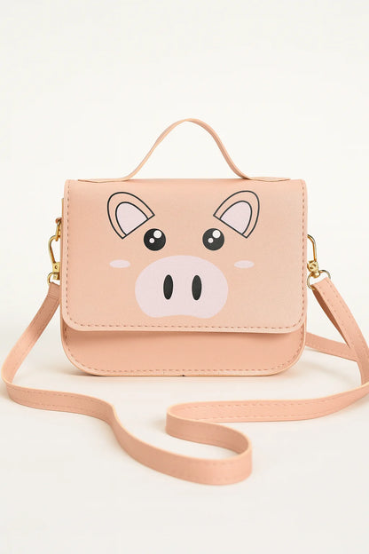 Mini bolso bandolera con divertido estampado de cerdos en varios colores