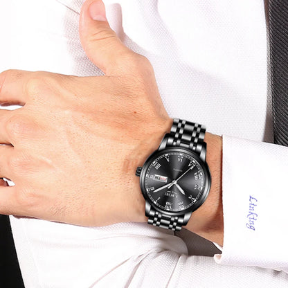 LIGE, nueva marca de lujo, reloj de pulsera de primera moda para negocios y ocio, relojes deportivos impermeables, reloj de cuarzo con calendario, reloj Masculino