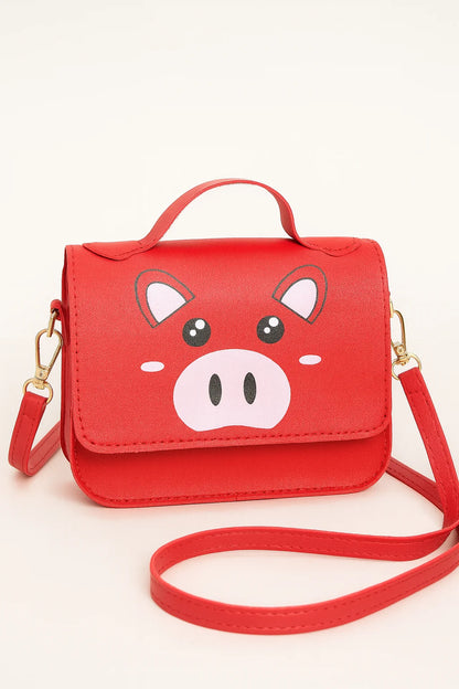 Mini bolso bandolera con divertido estampado de cerdos en varios colores