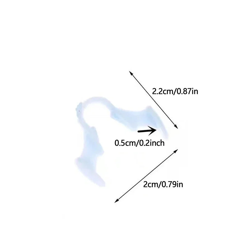 Dilatador nasal antirronquidos de silicona, pinza nasal de silicona para mejorar el sueño, dispositivo de prevención para dormir, dispositivos antirronquidos
