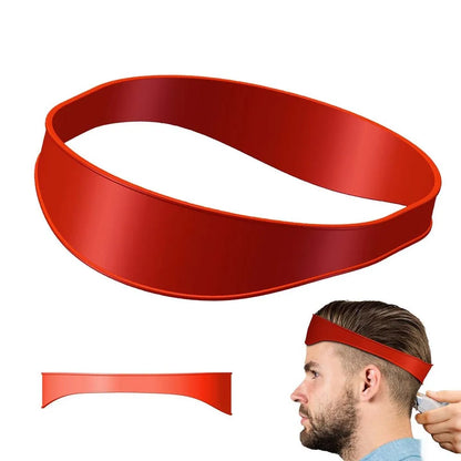 Diadema curva de silicona para cortes de pelo caseros, plantilla para afeitar el escote y guía para cortar el pelo, herramienta para peinar el cabello.