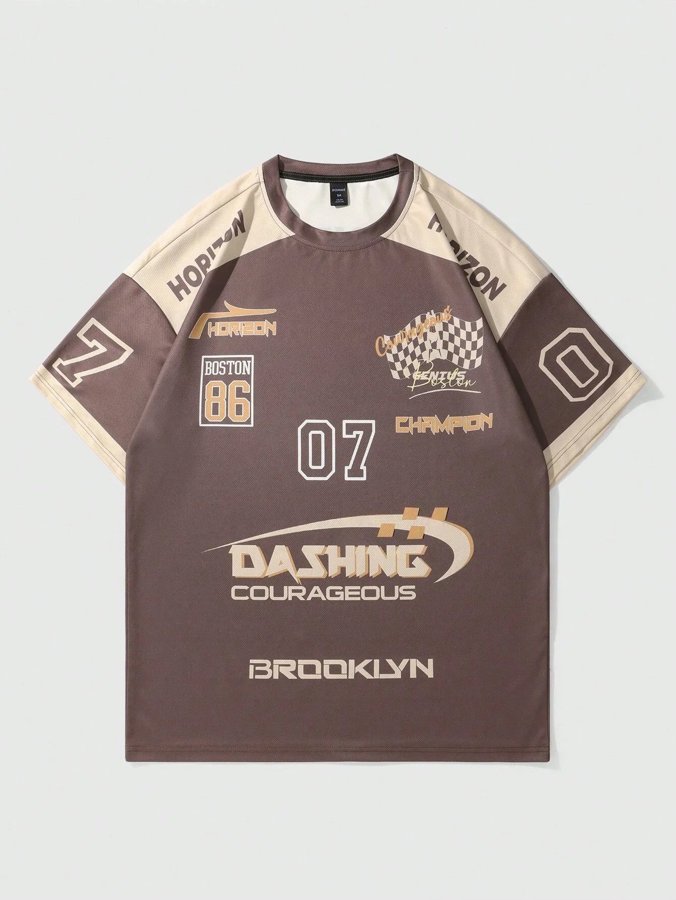 Ropa deportiva de moda para hombre con estilo deportivo retro, camiseta deportiva de cuello redondo para hombre de secado rápido, cómoda y transpirable.
