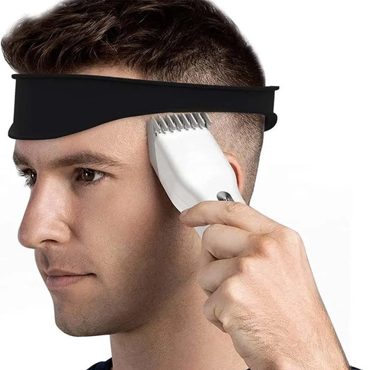 Diadema curva de silicona para cortes de pelo caseros, plantilla para afeitar el escote y guía para cortar el pelo, herramienta para peinar el cabello.