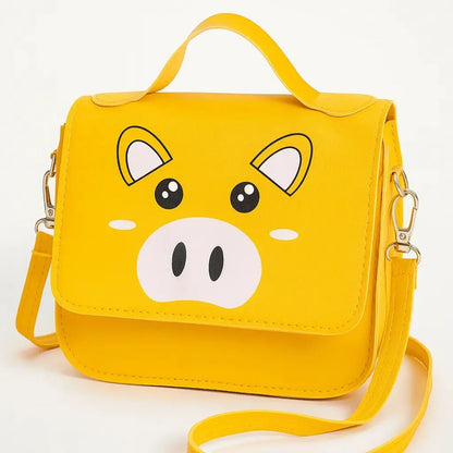 Mini bolso bandolera con divertido estampado de cerdos en varios colores