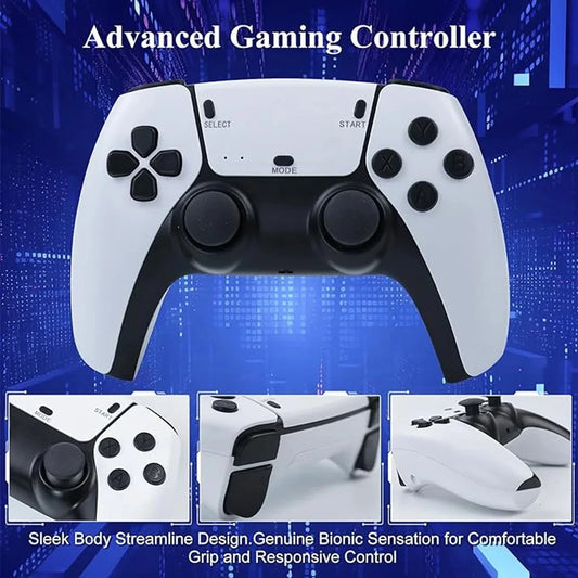 Consola de videojuegos portátil M15 4K 64 GB con más de 20 000 juegos retro, mandos inalámbricos, consola de juegos HD y más de 20 simuladores.