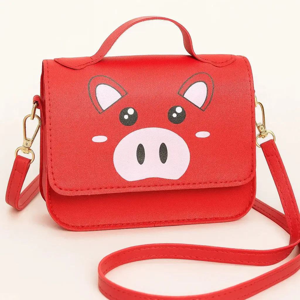 Mini bolso bandolera con divertido estampado de cerdos en varios colores
