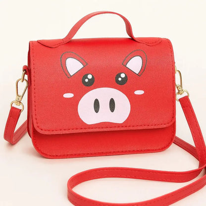 Mini bolso bandolera con divertido estampado de cerdos en varios colores