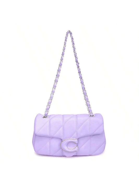 Bolsos de marca tipo bandolera para mujer, bolsos de color liso con letras decorativas, bolso de hombro multifuncional de alta calidad