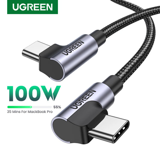 Cable de carga USB C a USB C UGREEN PD100W para iPhone 17, 16, 15, Samsung, MacBook, iPad, cargador rápido 4.0 PD