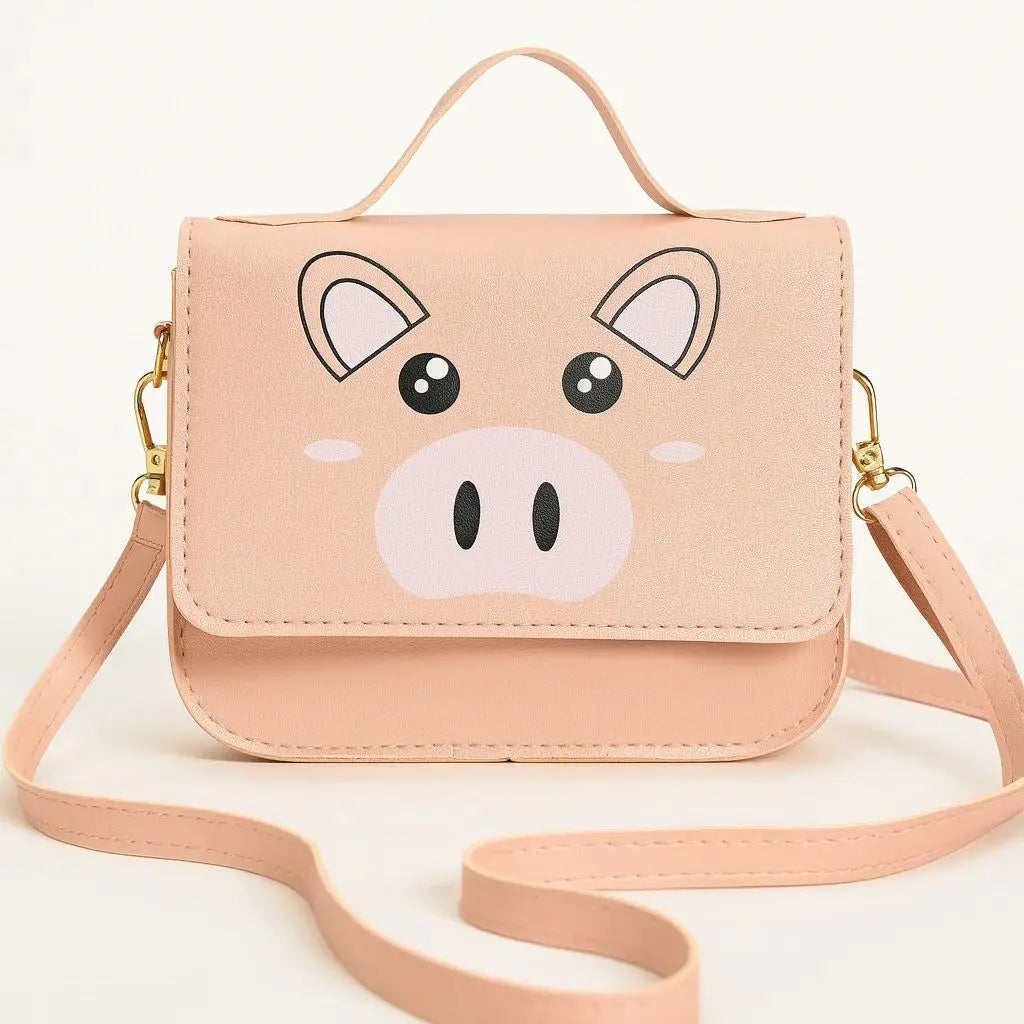 Mini bolso bandolera con divertido estampado de cerdos en varios colores