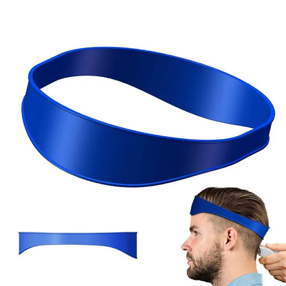 Diadema curva de silicona para cortes de pelo caseros, plantilla para afeitar el escote y guía para cortar el pelo, herramienta para peinar el cabello.
