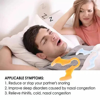 Dilatador nasal antirronquidos de silicona, pinza nasal de silicona para mejorar el sueño, dispositivo de prevención para dormir, dispositivos antirronquidos