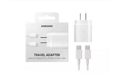Cargador Samsung Carga Rapida 25w Tipo CA Tipo C 