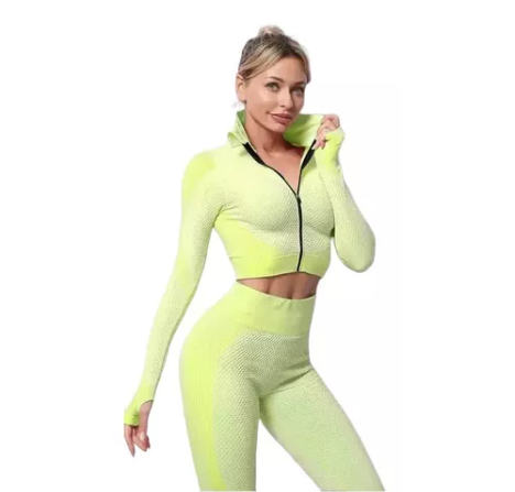 Conjunto Leggings Ropa Deportiva Fitness Conjunto Camisa 3 Pzas