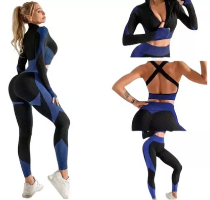 Conjunto Leggings Ropa Deportiva Fitness Conjunto Camisa 3 Pzas