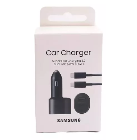 Samsung Cargador De Auto Carga Súper Rápida 2.0 Dual 45w-15w