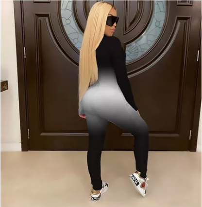 Leggings Mono Deportivo Ajustado Sombreado Para Mujer
