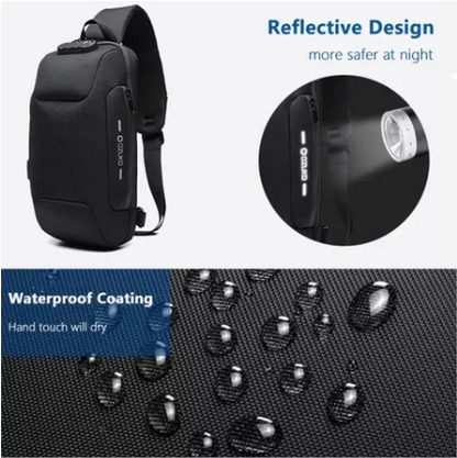 Mochila Sling Crossbody Antirrobo Impermeable 2da Generación