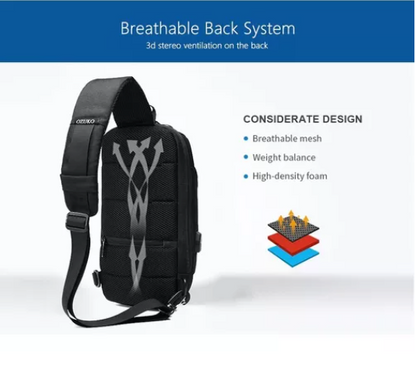 Mochila Sling Crossbody Antirrobo Impermeable 2da Generación