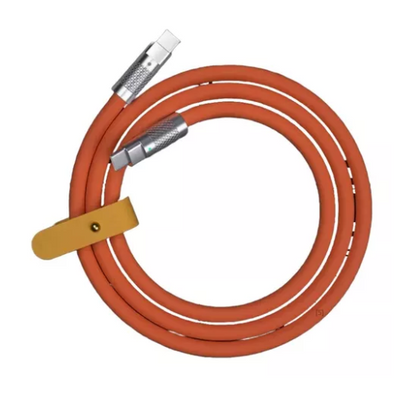 Cable Silicona De Carga Súper Rápida Datos Tipo C 120w 6a 2m