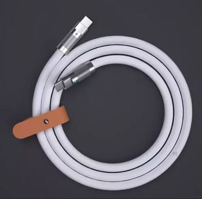Cable Silicona De Carga Súper Rápida Datos Tipo C 120w 6a 2m