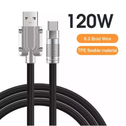 Cable De Datos Carga Súper Rápida Usb A - Tipo C 120w 6a 1m