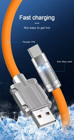 Cable De Datos Carga Súper Rápida Usb A - Tipo C 120w 6a 1m