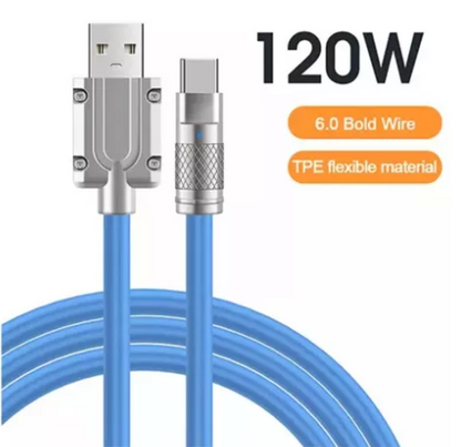 Cable De Datos Carga Súper Rápida Usb A - Tipo C 120w 6a 1m
