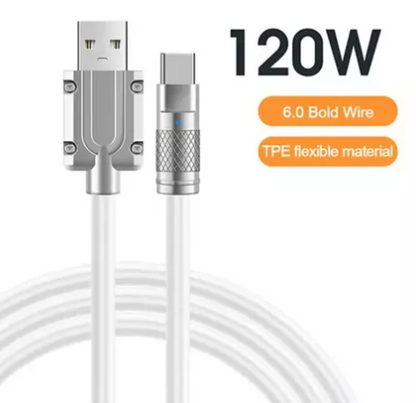 Cable De Datos Carga Súper Rápida Usb A - Tipo C 120w 6a 1m