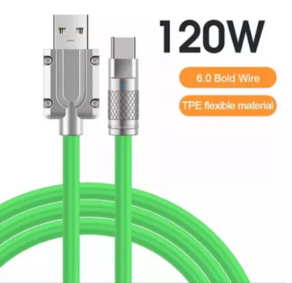Cable De Datos Carga Súper Rápida Usb A - Tipo C 120w 6a 1m