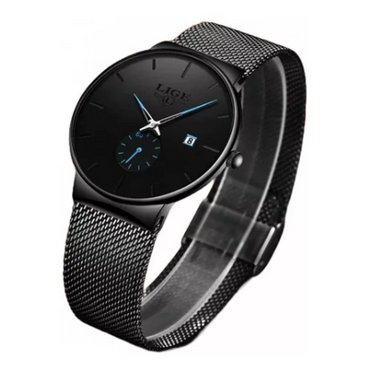 Reloj Lige Ultradelgado Cuarzo Con Fechador Minimalista
