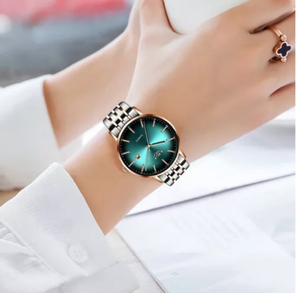 Reloj Lige Para Mujer Resistente Al Agua De Acero Inoxidable