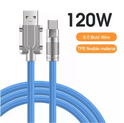 Cable De Datos Carga Súper Rápida Usb A - Tipo C 120w 6a 2m
