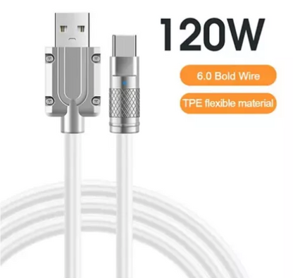 Cable De Datos Carga Súper Rápida Usb A - Tipo C 120w 6a 2m