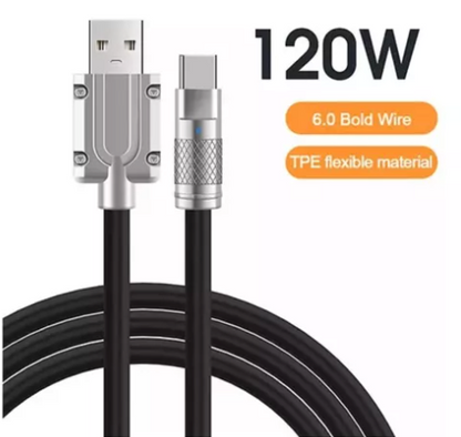 Cable De Datos Carga Súper Rápida Usb A - Tipo C 120w 6a 2m
