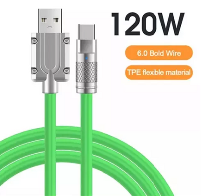 Cable De Datos Carga Súper Rápida Usb A - Tipo C 120w 6a 2m