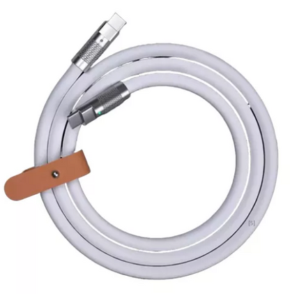 Cable Silicona De Carga Súper Rápida Datos Tipo C 120w 6a 1m