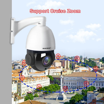 Cámara IP domo de alta velocidad para exteriores, zoom 30x, PoE, PTZ, 4K, 8MP, 5MP, audio H.265, visión nocturna, 80 m, compatible con protocolo Hikvision.