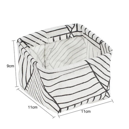 Organizador de almacenamiento de ropa interior, papelería de oficina, lino, caja de almacenamiento de escritorio, cesta de almacenamiento impermeable para juguetes y artículos diversos, cosméticos