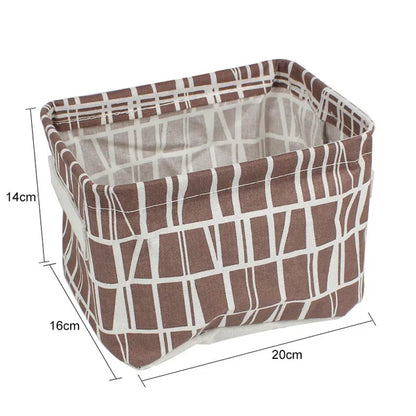 Organizador de almacenamiento de ropa interior, papelería de oficina, lino, caja de almacenamiento de escritorio, cesta de almacenamiento impermeable para juguetes y artículos diversos, cosméticos