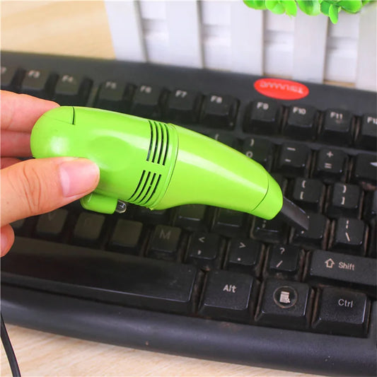 Aspiradora portátil USB pequeña con cepillo para polvo, teclado de computadora, teléfono, portátil, accesorios de limpieza universales