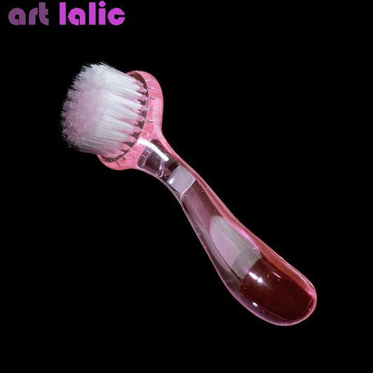 Cepillo de limpieza para manicura con tapa, para uñas y pies, limpiador y fregado de polvo, para maquillaje y manicura.