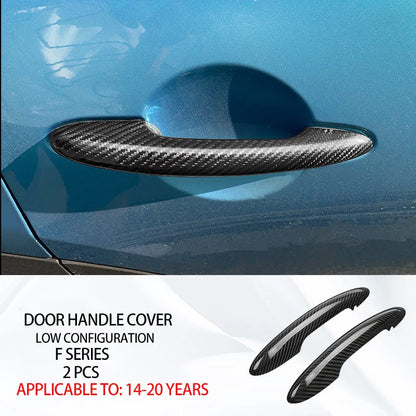 Accesorios interiores de coche para Mini Cooper F54 F55 F56 F57 F60, fibra de carbono auténtica, pegatina decorativa, pieza protectora para coche.
