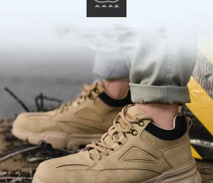 Zapatos de seguridad para hombre y mujer 2024, ligeros, indestructibles, con puntera de acero y plantilla de Kevlar.