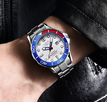 LIGE - Reloj de buceo de lujo para hombre, marca superior, resistente al agua hasta 3 ATM, con fecha, deportivo, de cuarzo, Masculino