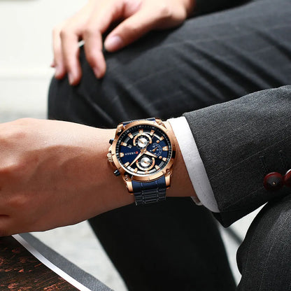 Relojes de oro para hombre, marca superior de lujo CURREN, reloj de pulsera de cuarzo, reloj de negocios deportivo e informal de moda, reloj para hombre, reloj para hombres