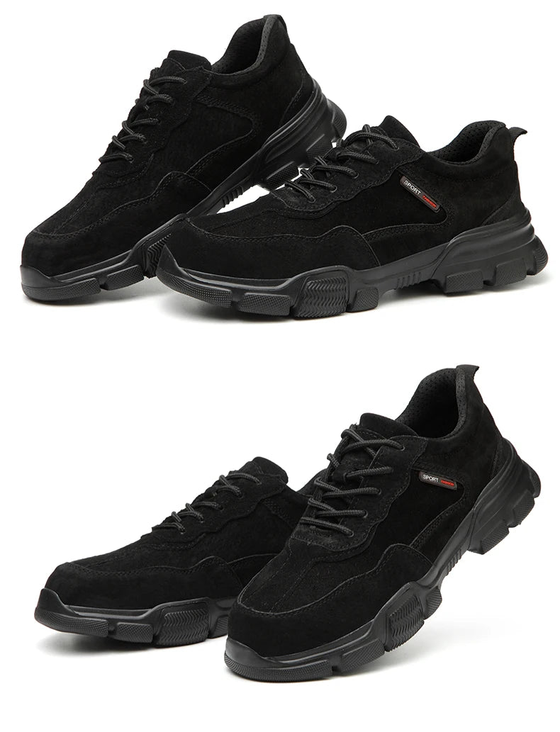 Work Safety Shoes Men Slip On Lightweight Steel Toe Shoes Women Indestructible Anti-puncture Work Shoes Men Sneakers