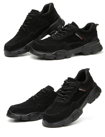 Work Safety Shoes Men Slip On Lightweight Steel Toe Shoes Women Indestructible Anti-puncture Work Shoes Men Sneakers